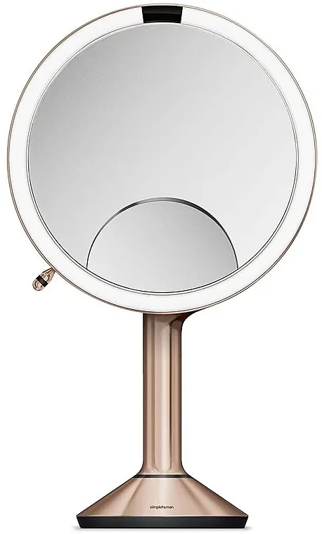 Simplehuman Sensor Touch Control Trio Mirror Rose Gold Okruglo ogledalo sa senzorskim efektom, 20 cm