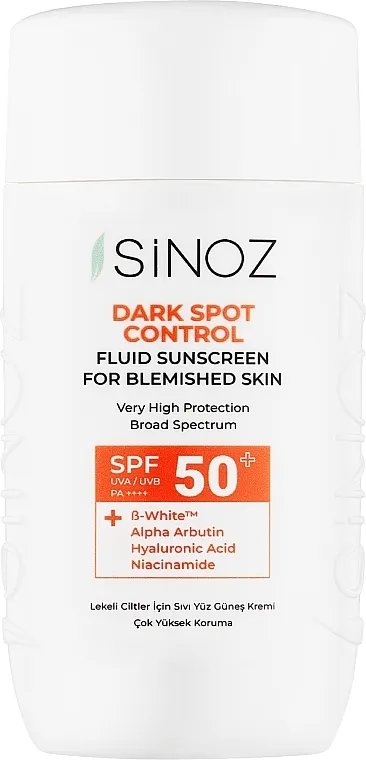Sinoz Dark Spot Control Fluid Sunscreen SPF50+ / PA++++ Fluid za zaštitu lica od sunca