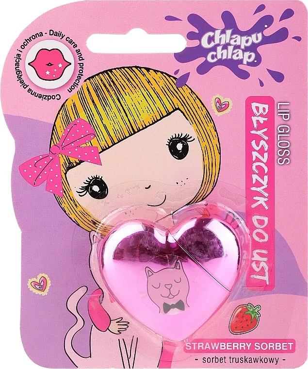 Sjajilo za usne "Srce" s okusom jagode Chlapu Chlap Lip Balm