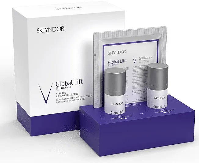 Skeyndor Global Lift V-Shape Lifting (serum/30 ml + cr/30 ml + mask/2 pcs) Set