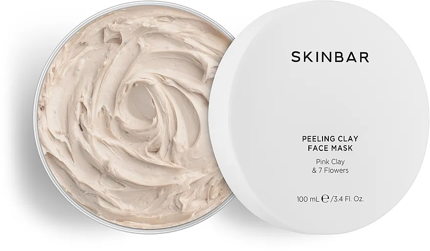 SKINBAR Pink Clay &amp; 7 Flowers Face Mask Eksfolijant maska za lice sa ružičastom glinom i 7 cvetnih ekstrakata