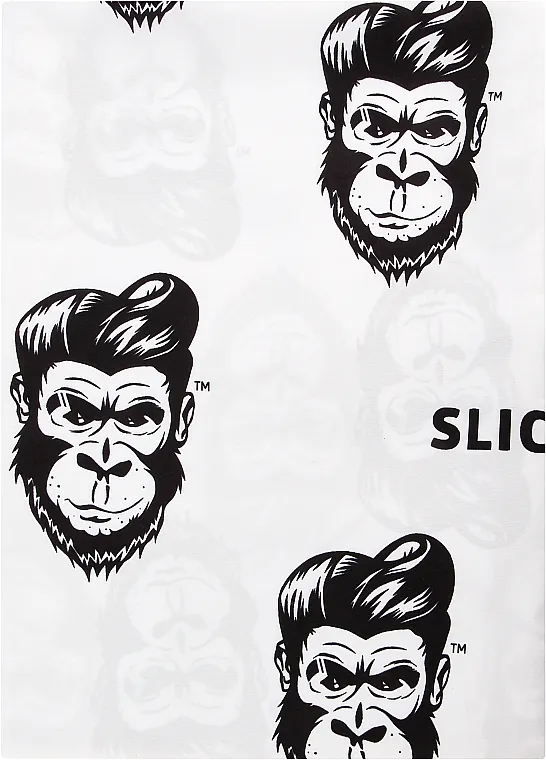 Slick Gorilla Barber Cape White Frizerski mantil, beli