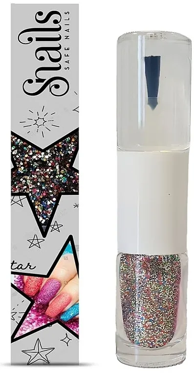 Snails Magic Dust 2 In 1 Nail Glitter With Top Coat Šljokice za nokte + završni sloj