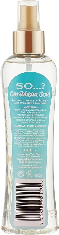 So…? Caribbean Soul Body Mist Sprej za tijelo