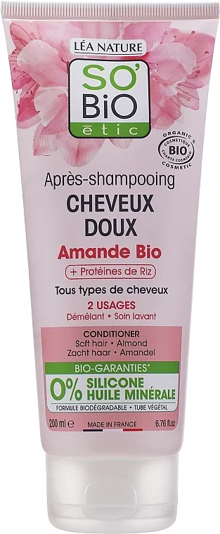 So'Bio Etic Conditioner with Almond Milk &amp; Rice Proteins Regenerator s bademovim mlijekom i proteinima riže