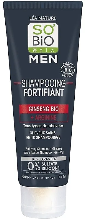 So'Bio Etic Men Fortifying Shampoo Organic Ginseng + Arginine Šampon za jačanje kose sa ginsengom i argininom