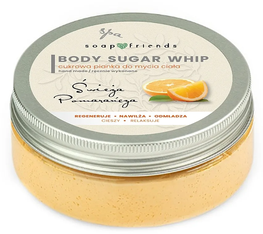 Soap&amp;Friends Orange Body Sugar Whip Šećerni mousse za tuširanje "Naranča"