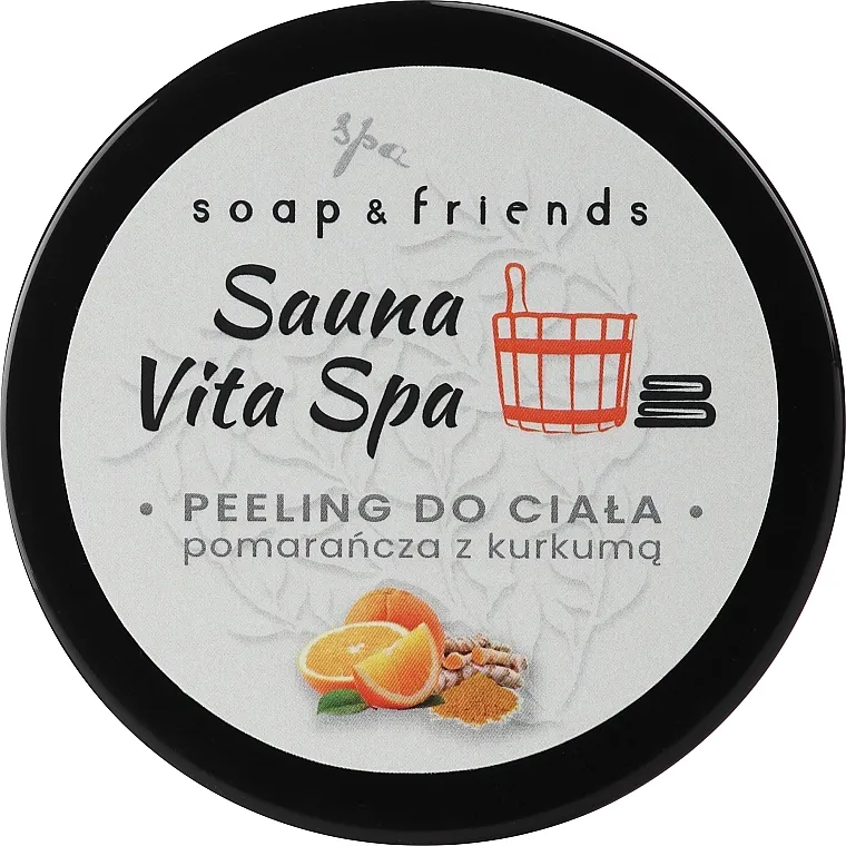 Soap&amp;Friends Sauna Vita Spa Solni piling za tijelo "Naranča i kurkuma"