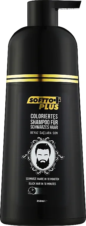 Softto Plus Black Hair Shampoo Šampon za bojenje za muškarce, crni
