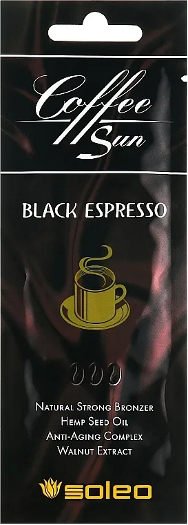 Soleo Coffee Sun Black Espresso Natural Strong Bronzer Muška krema za sunčanje u solarijumu (uzorak)