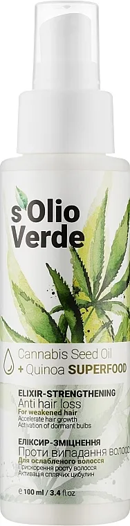 Solio Verde Cannabis Speed Oil Elixir-Strengthening Eliksir za jačanje kose i protiv opadanja