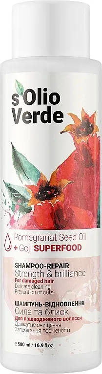 Solio Verde Pomegranat Speed Oil Shampoo-Reconstruction Šampon za obnavljanje oštećene kose
