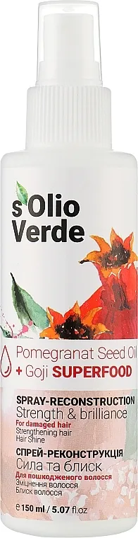 Solio Verde Pomegranat Speed Oil Spray-Reconstruction Sprej za rekonstrukciju oštećene kose