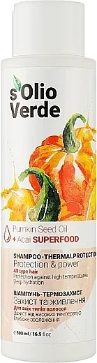Solio Verde Pumpkin Speed Oil Shampoo-Thermoprotec Šampon za zaštitu svih tipova kose od toplote