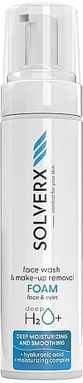 Solverx DeepH2O+ Face Wash &amp; Make-Up Removal Foam Pena za umivanje i skidanje šminke
