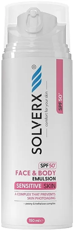 Solverx Sensitive Skin SPF50 Emulzija posle sunčanja za lice i telo