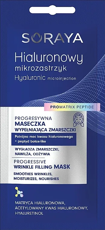 Soraya Hyaluronic Microinjection Progressive Wrinkle Filling Mask Maska protiv bora