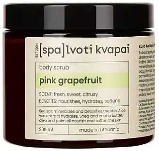 Spalvoti Kvapai Body Scrub Piling za telo Pink Grapefruit