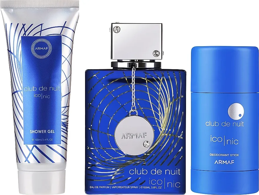 Sprejev - Set (edp 105 ml + štap za dezodorans 75 g + gel za tuširanje 100 ml) Armaf Club de Nuit Blue Iconic