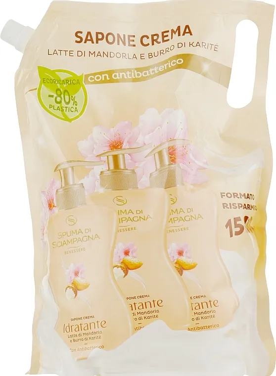 Spuma di Sciampagna Liquid Soap (dojpak) Tekući sapun s bademovim mlijekom i shea maslacem