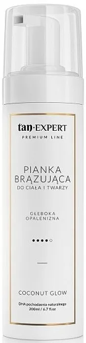 sredstvo za samotamnjenje u obliku pene TanExpert Premium Line Coconut Glow Self-Tanning Foam