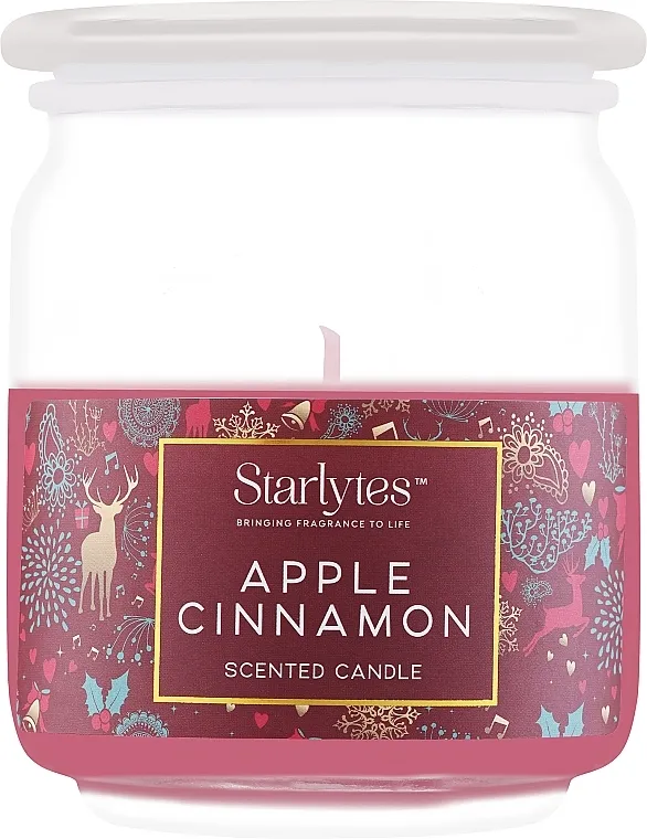 Starlytes Apple Cinamon Scented Candle Mirisna sveća u staklenoj tegli Jabuka sa cimetom