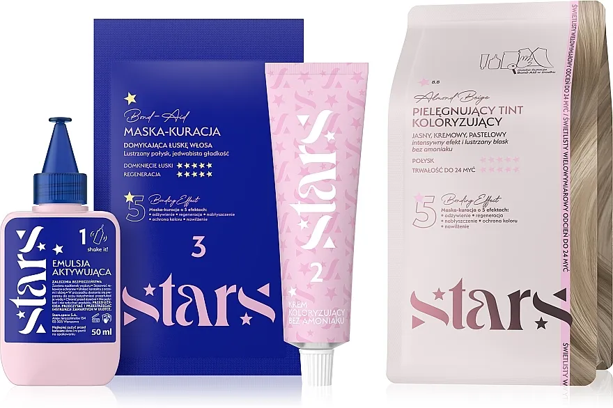 Stars Set za farbanje kose, 7 proizvoda