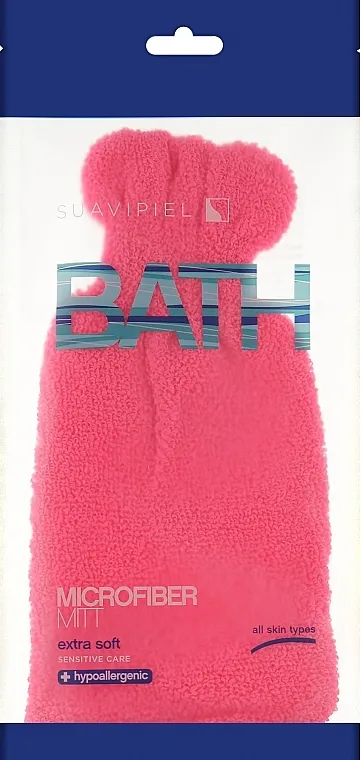 Suavipiel Bath Micro Fiber Mitt Extra Soft Rukavica za kupanje, neon roza