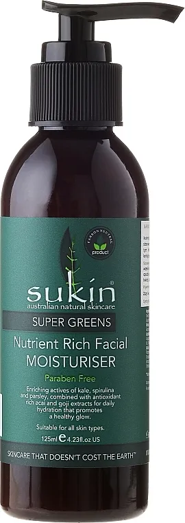 Sukin Super Greens Facial Moisturiser Super hidratantno sredstvo za lice