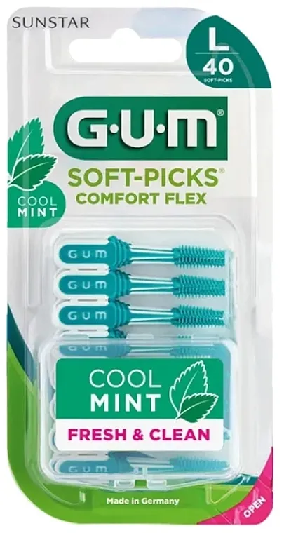 Sunstar Gum Soft-Picks Comfort Flex Cool Mint Gumene interdentalne četkice, veličina L, 40 kom.