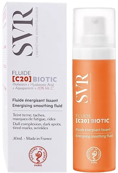SVR C20 Biotic Energising Smoothing Fluid Fluid za davanje sjaja umornoj, beživotnoj koži