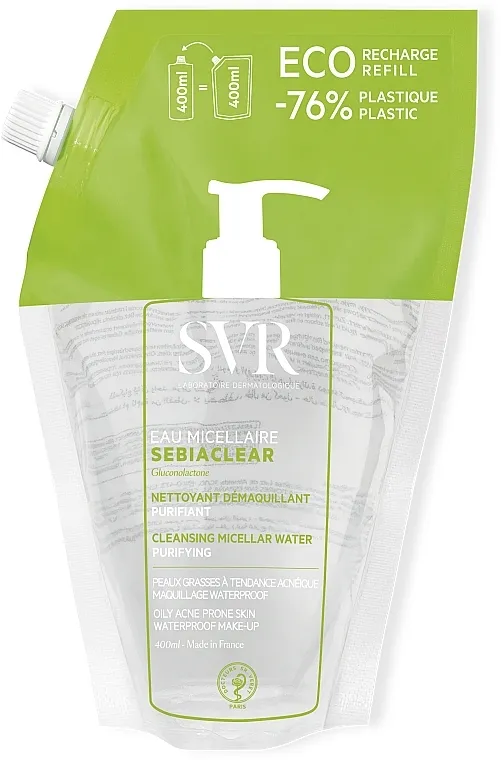 SVR Sebiaclear Purifying Cleansing Water (doypack) Micelarna voda za čišćenje