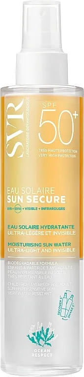 SVR Sun Secure Eau Solaire Sun Protection Water SPF50+ Voda za zaštitu od sunca