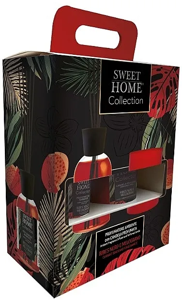 Sweet Home Collection Currant Black and Pomegranate Gift Set (diffuser/100ml + candle/110g)