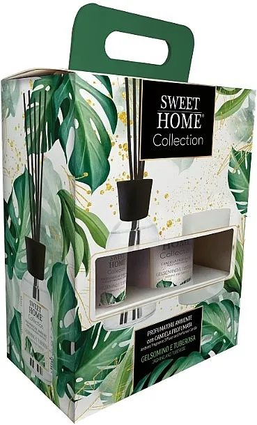 Sweet Home Collection Jasmine and Tuberose Gift Set (diffuser/100ml + candle/110g)