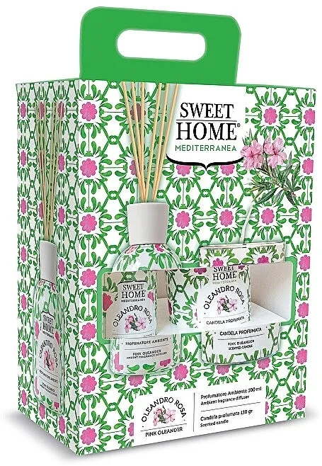 Sweet Home Collection Pink Oleander Gift Set (diffuser/100ml + candle/110g)