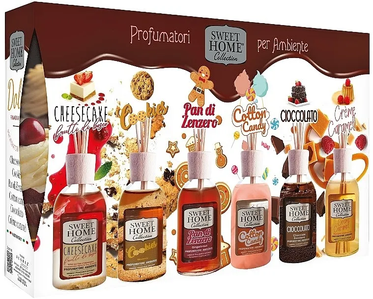 Sweet Home Collection Sweet Fragrances Diffuser Gift Set (diffuser 6 x 30 ml)