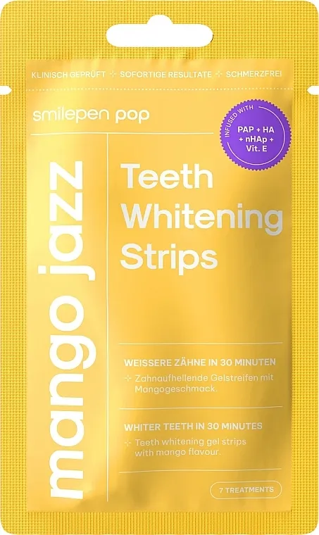 SwissWhite Smilepen Pop Mango Jazz Teeth Whitening Strips Izbeljujuće trake za zube