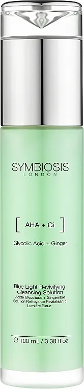 Symbiosis London Blue Light Revivifying Cleansing Solution Gel za umivanje lica sa glikolnom kiselinom i đumbirom