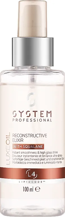 System Professional LuxeOil Lipid Code Reconstructive Elixir With Squalan Eliksir za rekonstrukciju za sve tipove kose