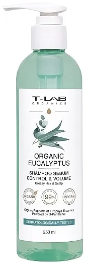 T-Lab Professional Organics Organic Eucalyptus Shampoo Šampon za masnu kosu