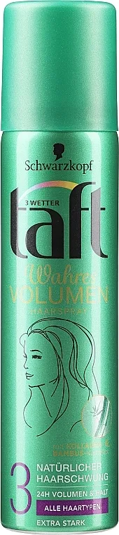 Taft True Volume 3 Lak za sve tipove kose "True Volume", fiksacija 3