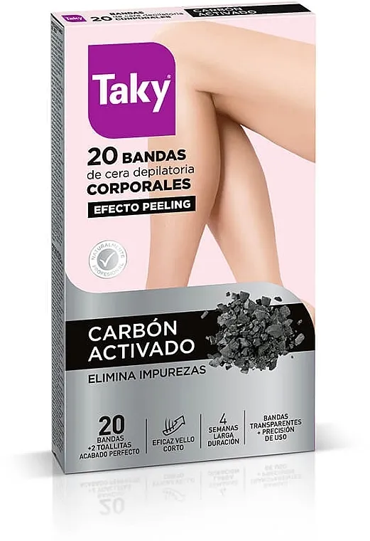 Taky Activated Carbon Body Wax Strips Set