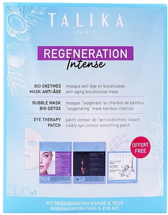 Talika Regeneration Intense Face And Eye Kit (f/mask/2pcs + patch/2pcs) Set