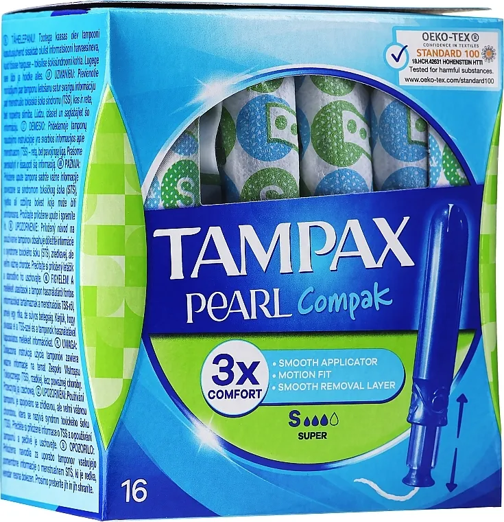 Tampax Compak Pearl Super Tamponi s aplikatorom, 16 kom