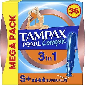 Tampax Pearl Compak Super Plus Tamponi sa aplikatorom, 36 kom.