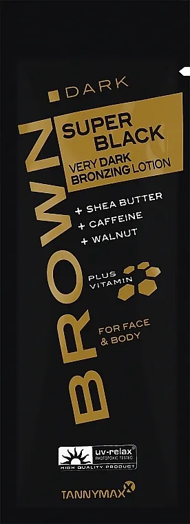 Tannymaxx Brown Super Black Very Dark Bronzing Lotion (sachet) Brončani losion za lice i tijelo