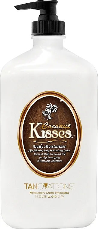 Tanovations Lotion After Solarium Coconut Kisses Moisturizer With Coconut Milk, Coconut Oil For Intense Skin Hydration Hidratantni losion za telo nakon solarijuma sa kokosovim mlekom i kokosovim uljem za intenzivnu hidrataciju kože