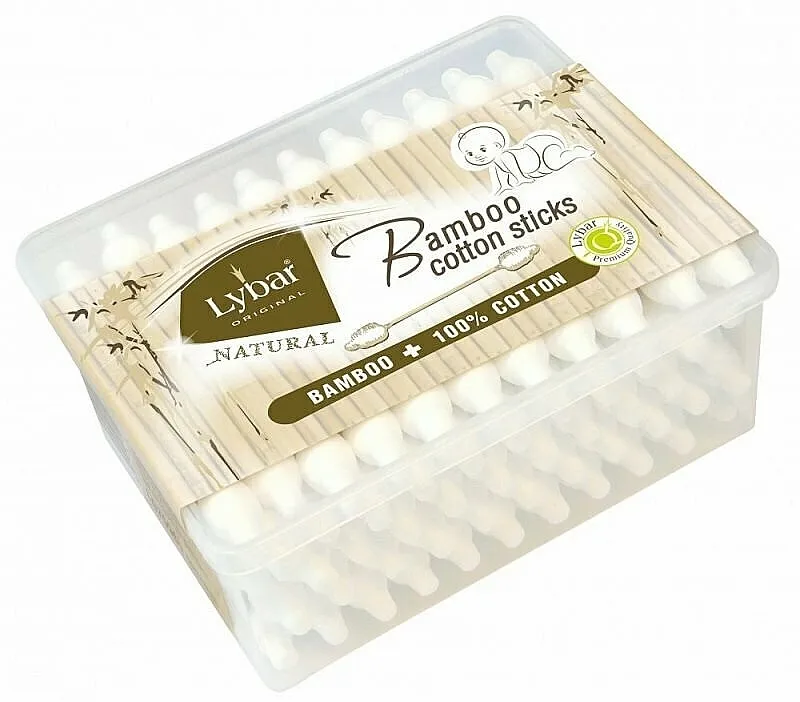 Štapići za uši za decu, 55 komada Mattes Lybar Bamboo Cotton Sticks