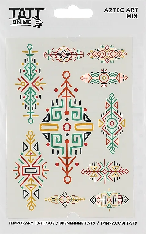 TATTon.me Aztec Art Mix Privremene tetovaže
